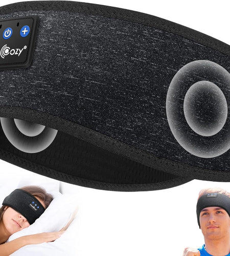 Sleep Headphones Bluetooth 5.2 Headband, Sports Wireless Earphones Music Sleeping Eye Mask Earbuds with HD Stereo Speaker for Mom Women Men Teen Running Cool Gadgets Unique Gifts