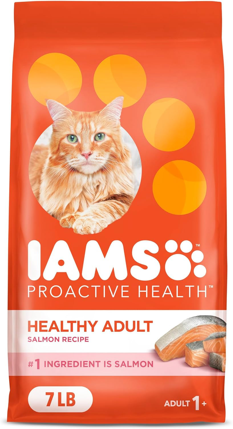 PROACTIVE HEALTH Adult Healthy Dry Cat Food with Salmon Cat Kibble, 7 Lb. Bag