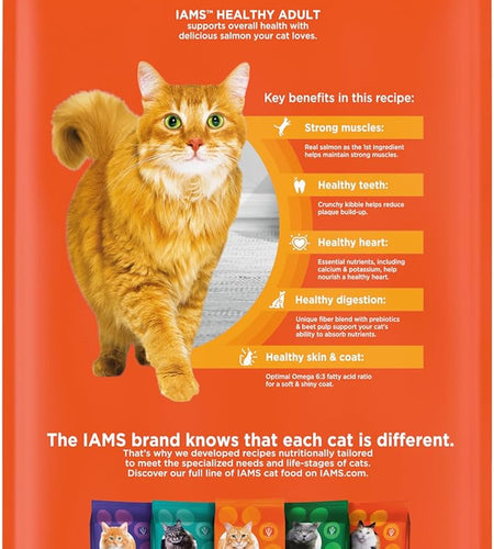 PROACTIVE HEALTH Adult Healthy Dry Cat Food with Salmon Cat Kibble, 7 Lb. Bag