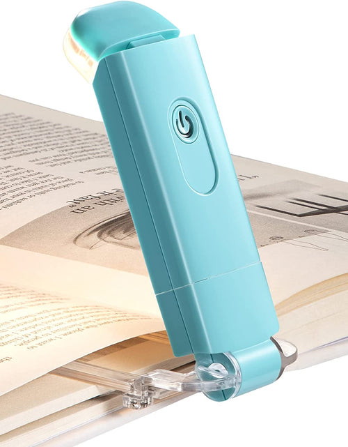 Load image into Gallery viewer, Amber Book Light, USB Rechargeble Book Light for Reading in Bed, Clip on Book Light, Brightness Adjustable, Sleep Aid Light, Warm White (Blue)
