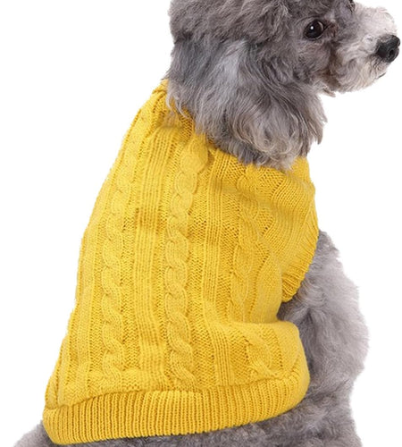 Small Dog Sweaters Knitted Pet Cat Sweater Warm Dog Sweatshirt Dog Winter Clothes Kitten Puppy Sweater