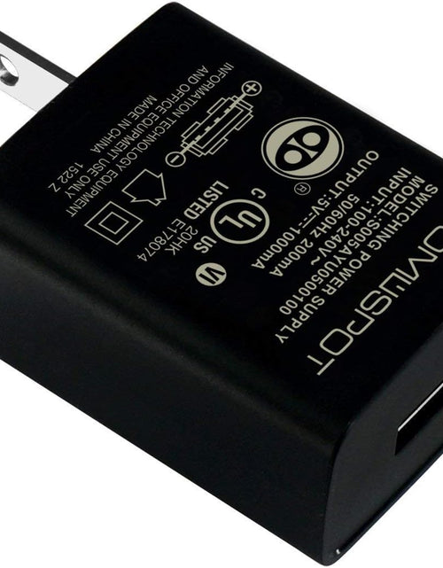 Load image into Gallery viewer, UL Certified USB Wall Charger Power Supply 5V 1A (1000Ma) Universal Portable Travel Power Adapter Plug Block High Speed for Iphone Ipad Ipad Samsung HTC LG Ipod Nokia Travel Office Home Use

