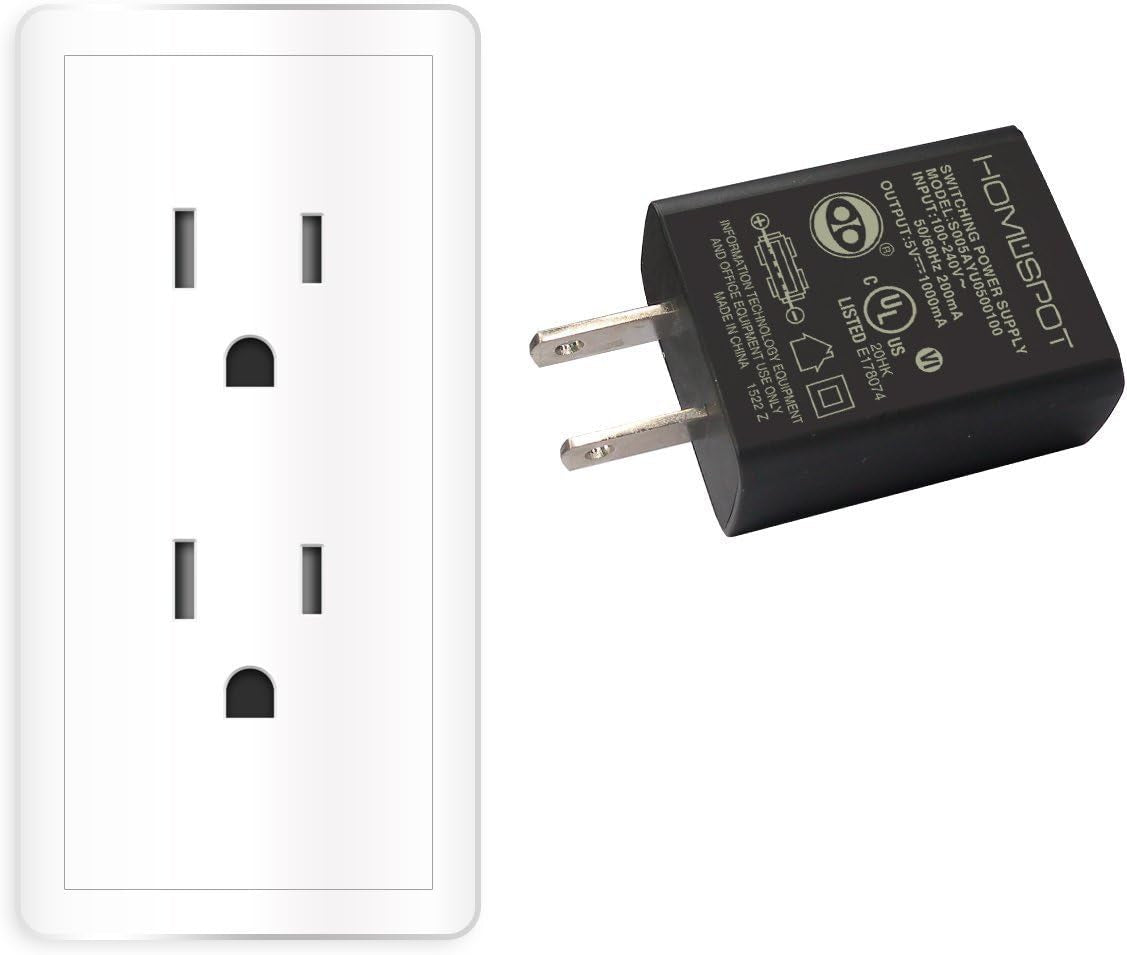 UL Certified USB Wall Charger Power Supply 5V 1A (1000Ma) Universal Portable Travel Power Adapter Plug Block High Speed for Iphone Ipad Ipad Samsung HTC LG Ipod Nokia Travel Office Home Use