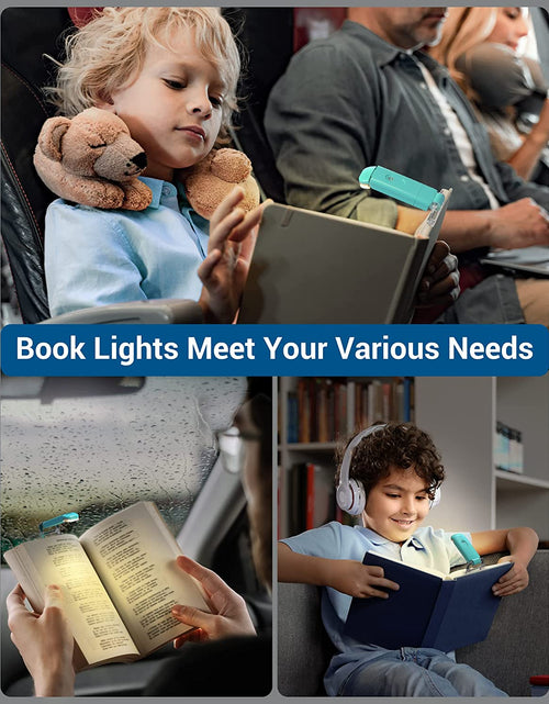 Load image into Gallery viewer, Amber Book Light, USB Rechargeble Book Light for Reading in Bed, Clip on Book Light, Brightness Adjustable, Sleep Aid Light, Warm White (Blue)
